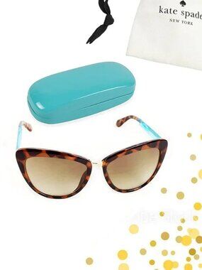 kate spade Tortoise 56mm Cat Eye Sunglasses